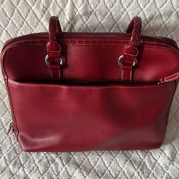 💥💥Coldwater Creek Red Faux Leather Americana Briefcase💥💥 - Picture 2 of 12